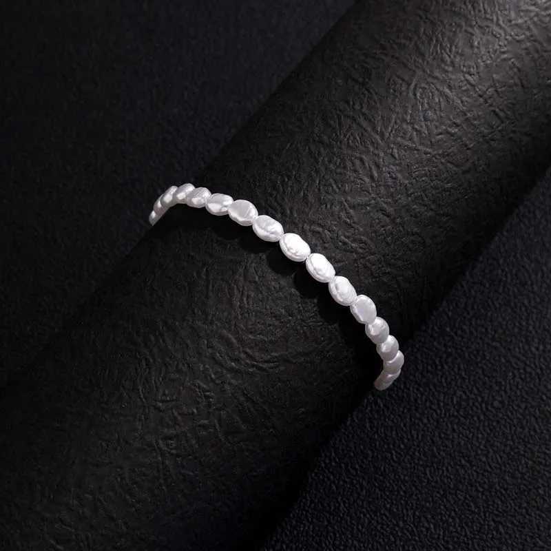 Fashion White Imitation Pearl Chain Necklace For Women Men Elegant Irregular Beaded Necklace Wedding Party Jewelry GiftsX241009