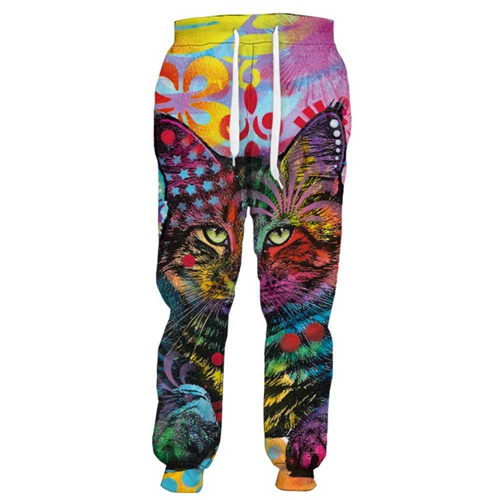 Mens dog graphic fashion retro fashion elegant Hawaiian sports pants casual oversized pocket pants elegant Harajuku streetwear W241009