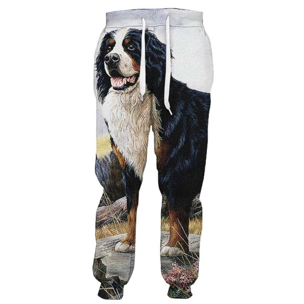 Mens dog graphic fashion retro fashion elegant Hawaiian sports pants casual oversized pocket pants elegant Harajuku streetwear W241009