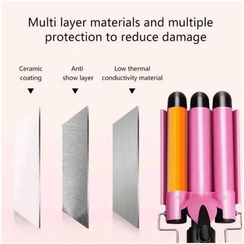 Professional Hair Curling Iron Ceramic Triple Barrel Hair-Curler Irons Hair Wave Waver Styling Tools Hair Styler Wand Woman NewXJ241010