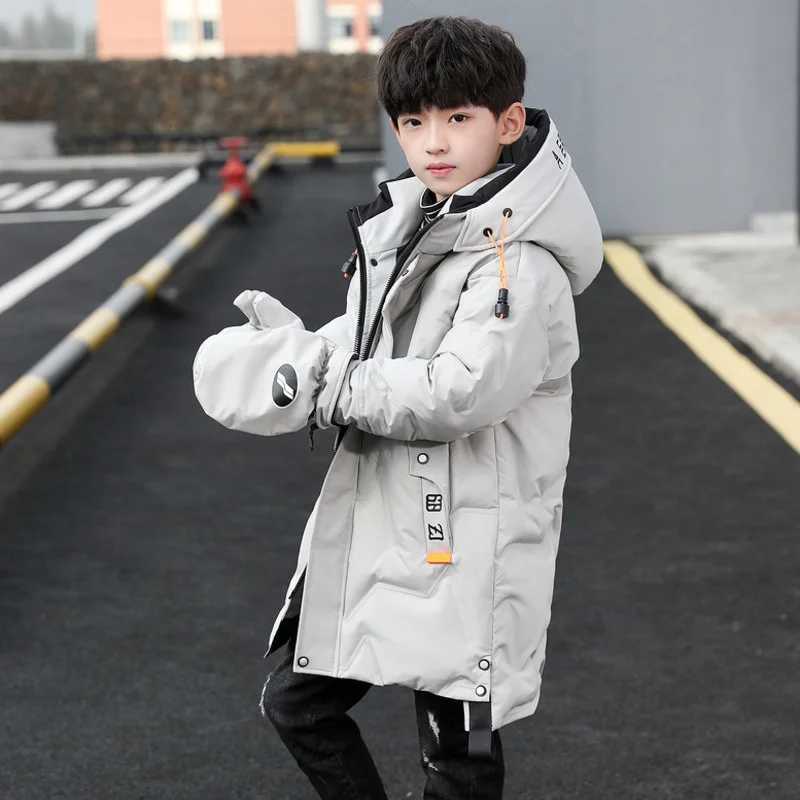 Down Coat New Children parka s Winter Warm Jacket Coat snowsuit Clothing Big Boy Thicken Outerwear toddler clothes infant overcoat -30C H241010
