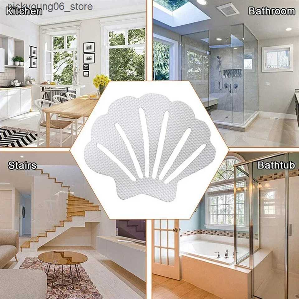 Non-Slip Bath Mats 12 Pcs Anti Slip Stickers Anti Slip Bath Grip Stickers Non Slip Shower Strips Pad PEVA Waterproof Adhesive Floor Safety Tape L24091