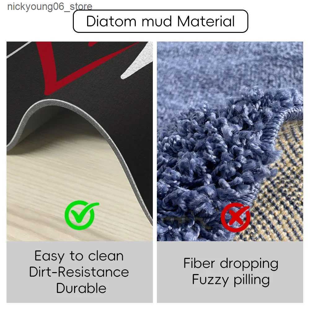 Non-Slip Bath Mats Welcome Home Mat Indoor Foot Mat for Bathroom Kitchen Bedroom Balcony Hallway Non-Slip Floor Carpet for Entrance Diatomite Mat L240