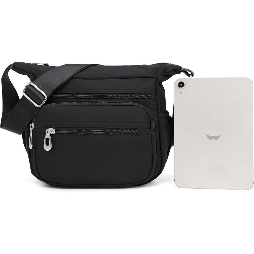Nylon ral Multi-Pocket Crossbody Purse Bags for Women Travel Shoulder Bag