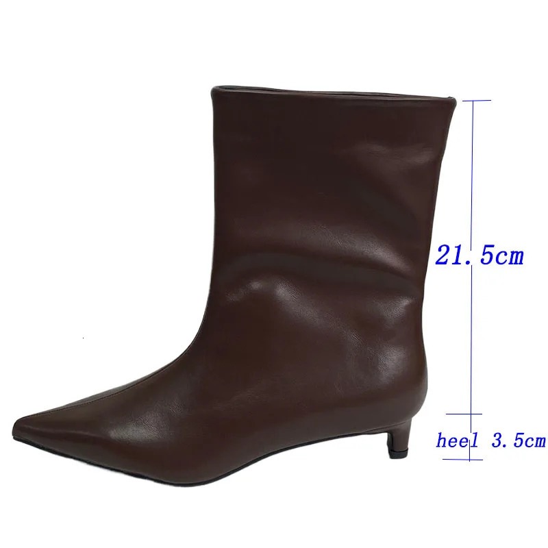 Brown Shoes Womens Skating Boots Knee Boots Womens High Boots Fashion Pointed Toe Womens Ankle Western Boots Low Boots 241007