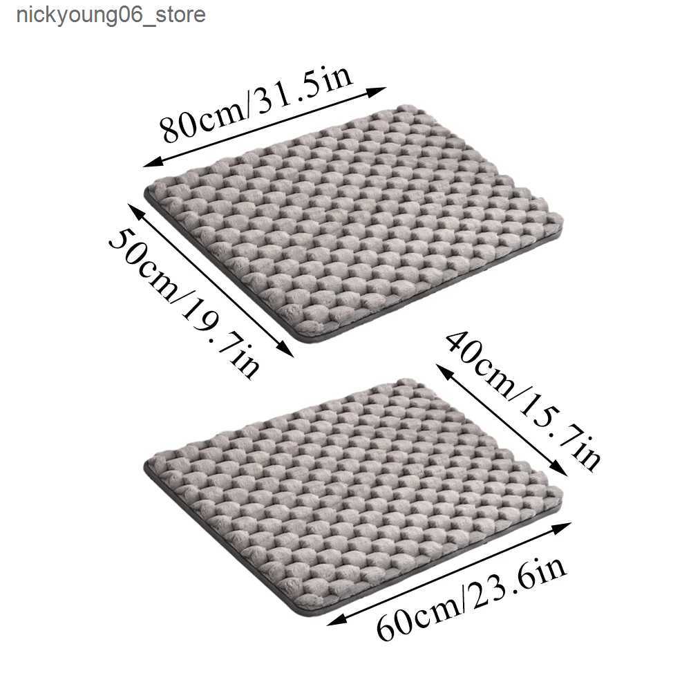 Non-Slip Bath Mats Shower Room Doormat Mat Non-slip Carpets Plush Bathroom Bath In Wash Basin Bathtub Side Floor Rug Super Absorbent Bath Mat L240910