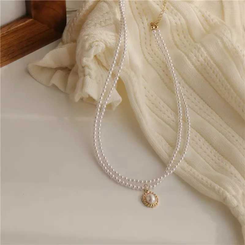 Elegant Big White Imitation Pearl Beads Choker Clavicle Chain Necklace For Women Wedding Jewelry Collar 2022 NewX241009