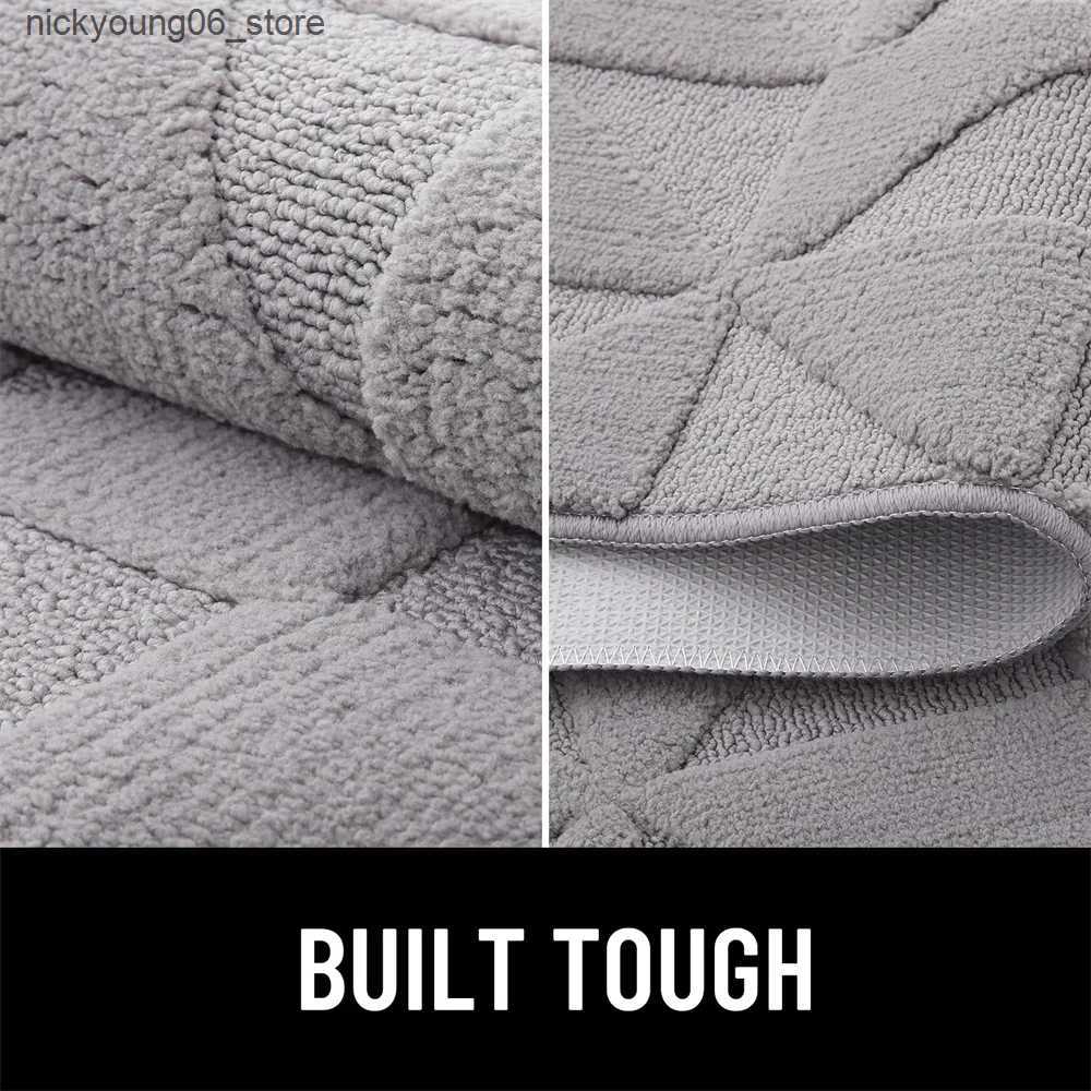 Non-Slip Bath Mats Olanly Door Mat 80x120 Indoor Non-Slip Absorbent Dirt Resist Entrance Washable Rug Low-Profile Inside For Entry Doormat Foot Mat L2