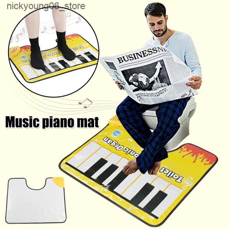 Non-Slip Bath Mats Toilet Piano Music Carpet Potty Piano Sounding Rug Creative Bathroom Fun Toe Tapping Musical Keyboard Toilet Floor Mat G10 L240910