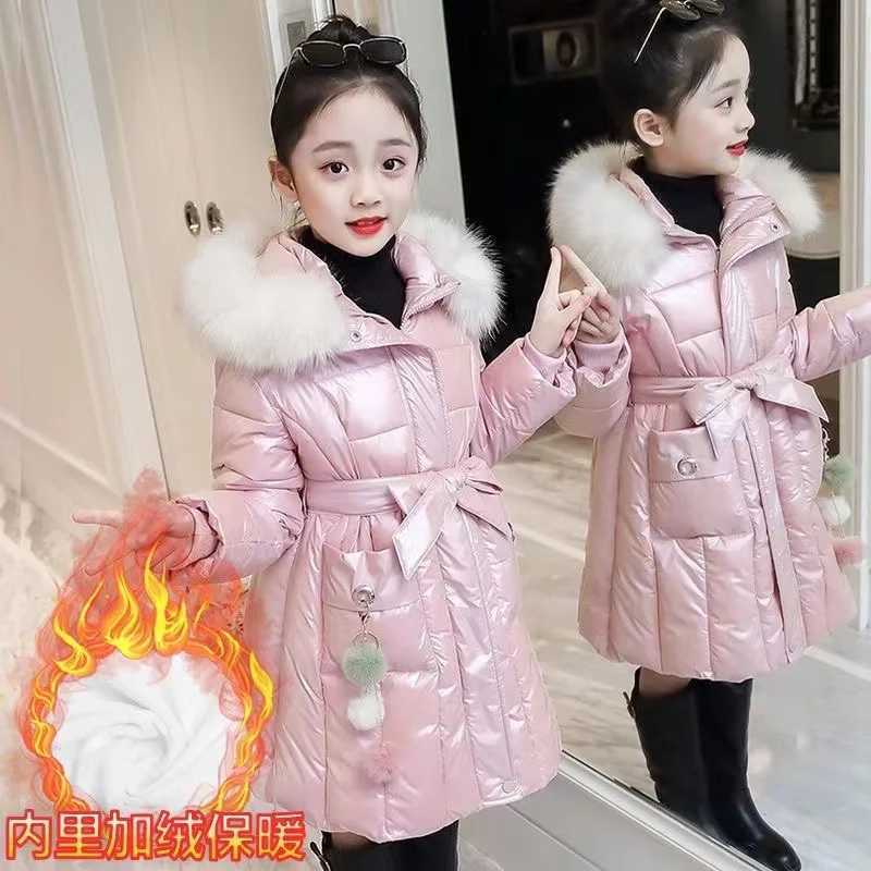 Down Coat -30 Smooth Thick Warm Coat Winter Dalian Hat Wool Warm Coat Cashmere Parka Snow Jacket Girls Cotton Clothes H241010