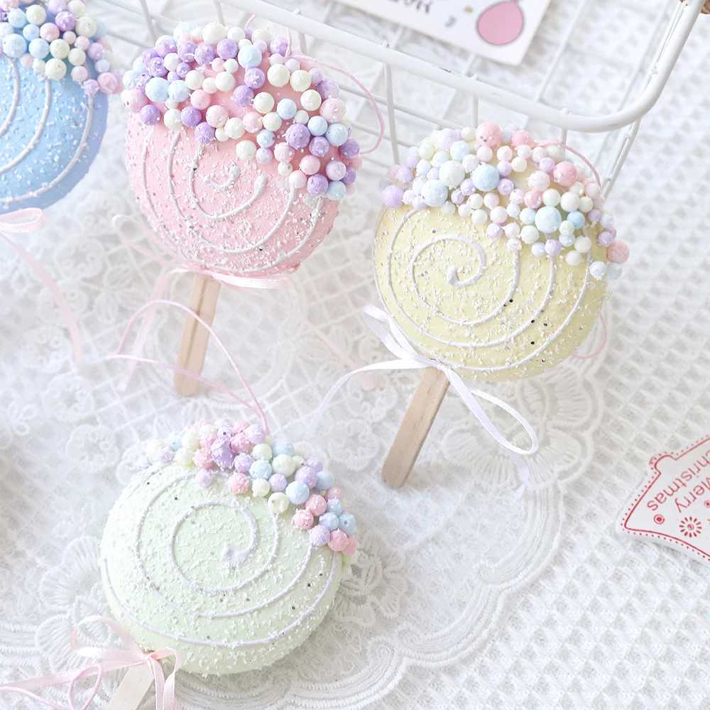 1/3 piece Christmas Macaron ice cream cone lollipop Christmas tree ball hanging celebration event Home New Year navigation Christmas decoration gift 2
