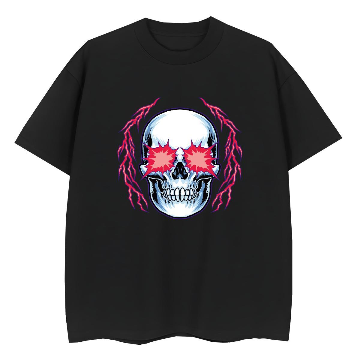 New Arrival T Shirts Women 100% Cotton 230g Breathable Crew Neck Casual Daily Wear skull Women Tshirts Lady Customized Top Shirts