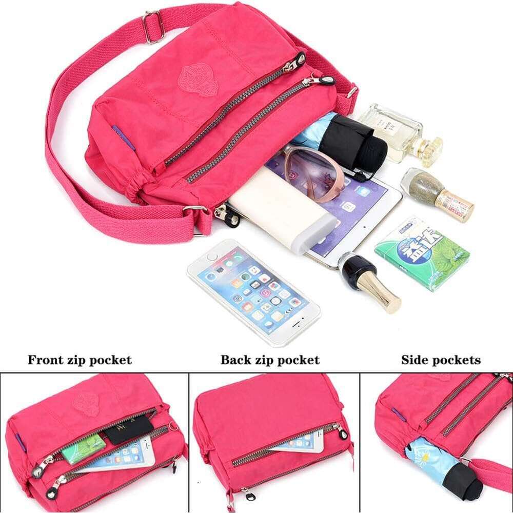 for Shoulder Women Waterproof Crossbody Purses Lightweight Nylon Work Travel Purse Messenger Bag