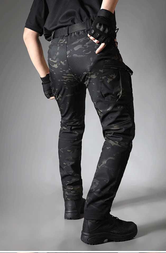 IX7 tactical pants mens pants camouflage pants outdoor training pants with multiple pockets autumn and winter hiking pants W241009