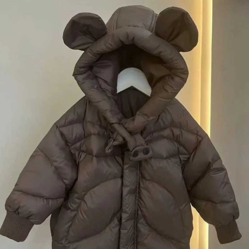 Down Coat Womens down jacket cotton jacket windbreaker 2023 black warm thick winter ski suit sports school childrens clothing H241010