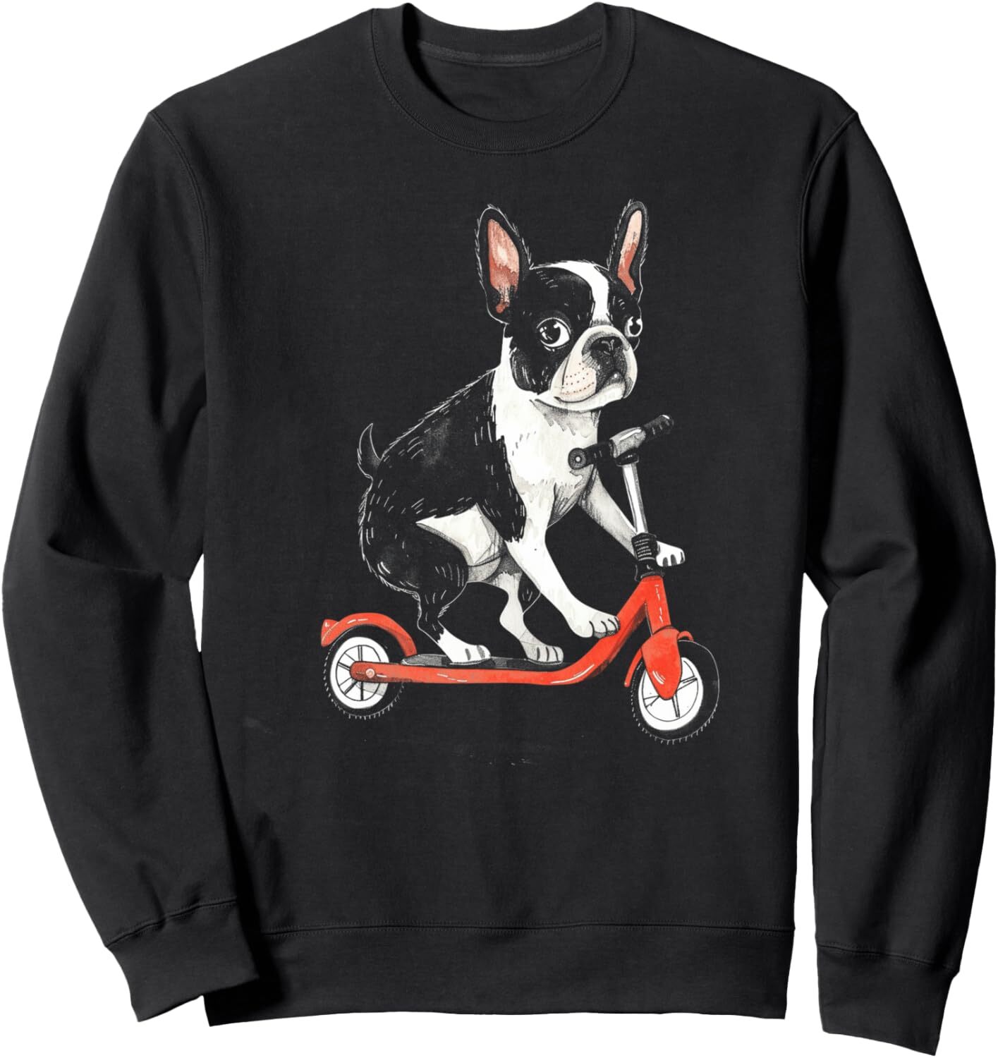 Long Sleeve Shirts for Men sweatshirt French Bulldog Scooter Cute Animal Lover Artwork Sweatshirt Streetwear Casual tops clothes