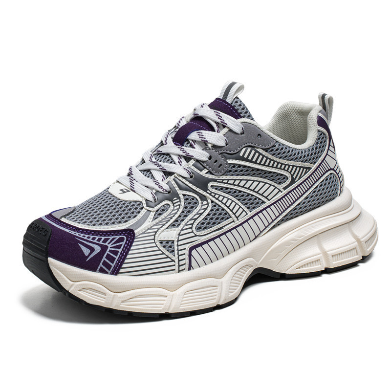 2024 Four Seasons Men's and Women's Thick Bottom Mesh Sports and Leisure Chunky Shoes
