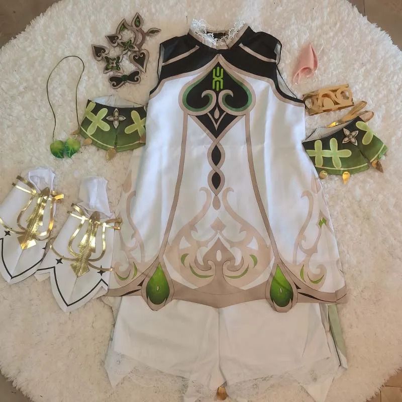 Nahida cosplay costume Little Lord Guishuang full outfit earrings wig manga exhibition 241007