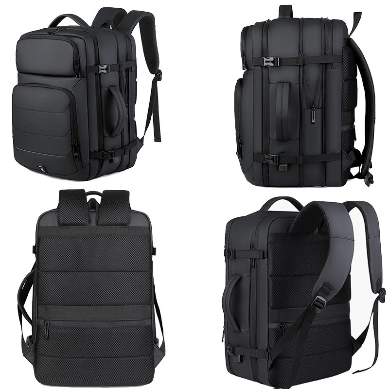 Expandable Mens 17 inch Laptop Backpack Waterproof Bag USB School Sports Travel 241008