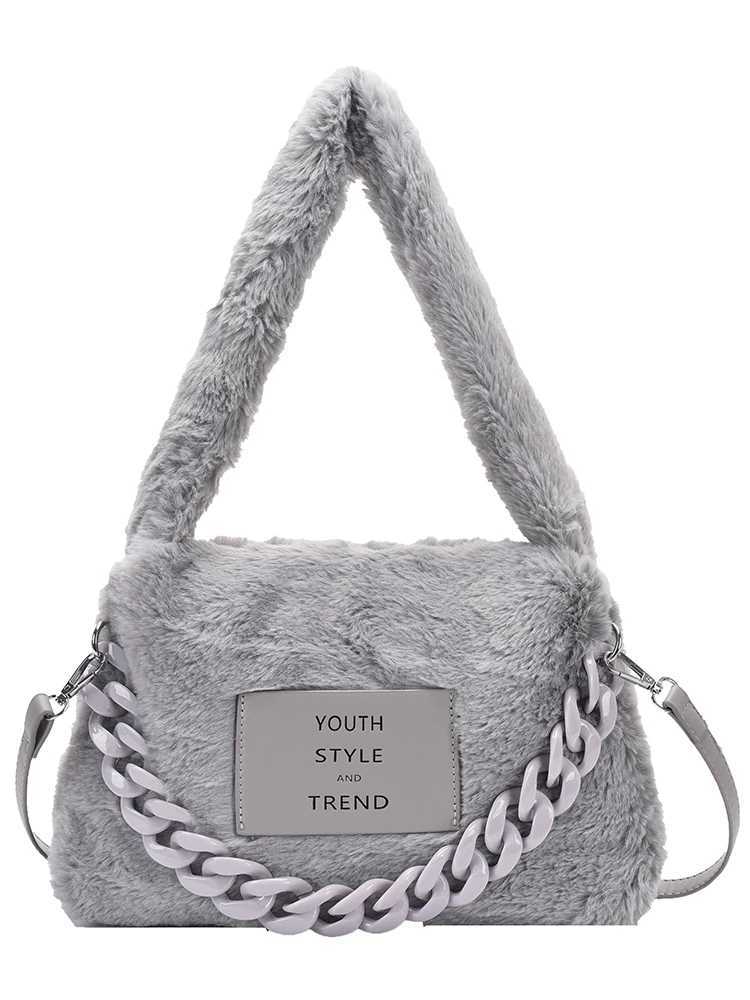 Autumn Winter Niche Design Plush Velvet Bag for Women 2024 New Popular Crossbody Furry Shoulder Underarm 241010