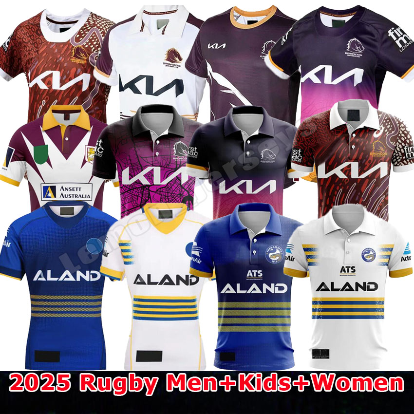 2024 2025 Parramatta Eels Rugby Jerseys 24 25 brisbane broncos Home Away Training Vest Men Women Kids kits POLO Shirts size S-5XL