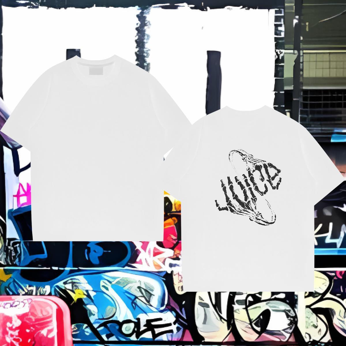 Classic T-Shirts 230g 100% Cotton skull High Street Hip Hop Oversized 4XL Breathable Short Sleeve Tshirts Fashion Design Wear