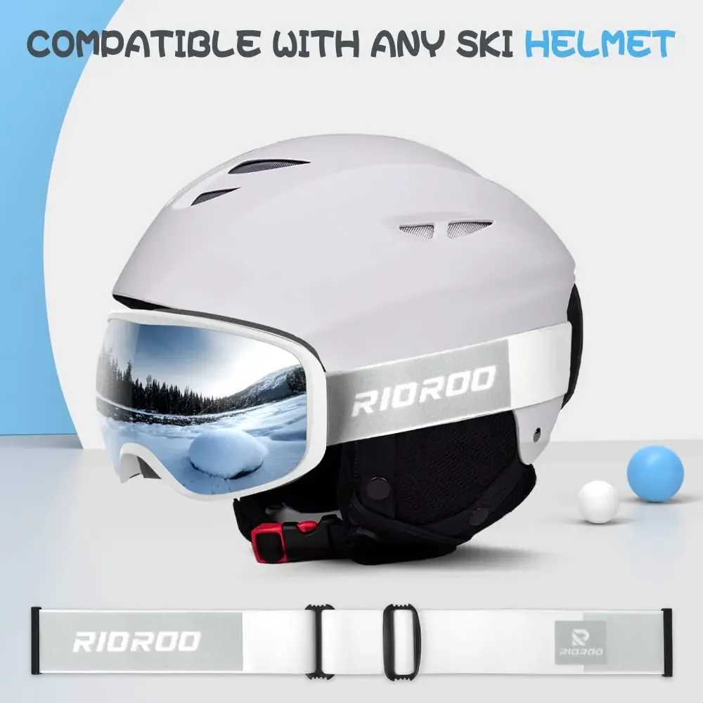 Childrens ski goggles double-layer UV400 anti fog OTG wear-resistant glasses ski mask snowboard childrens snow goggles wearable helmet CL241010
