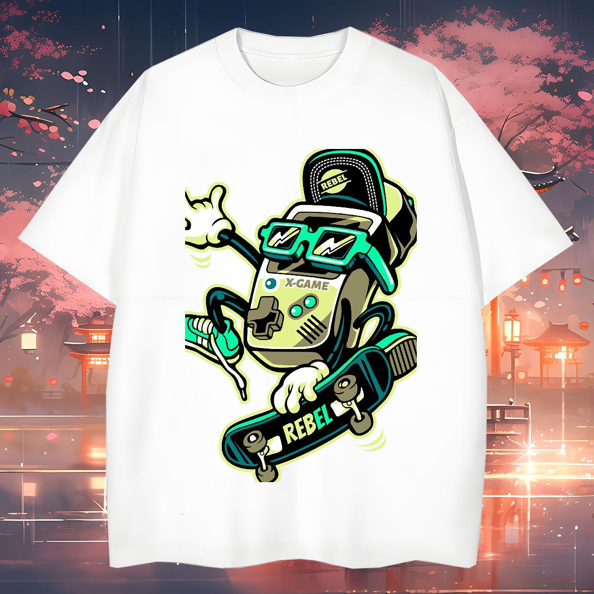 Classic T Shirts Men 230g Cotton skateboarding Sport Oversized Breathable Soft Couples T Shirts DIY Customized Tops Shirt