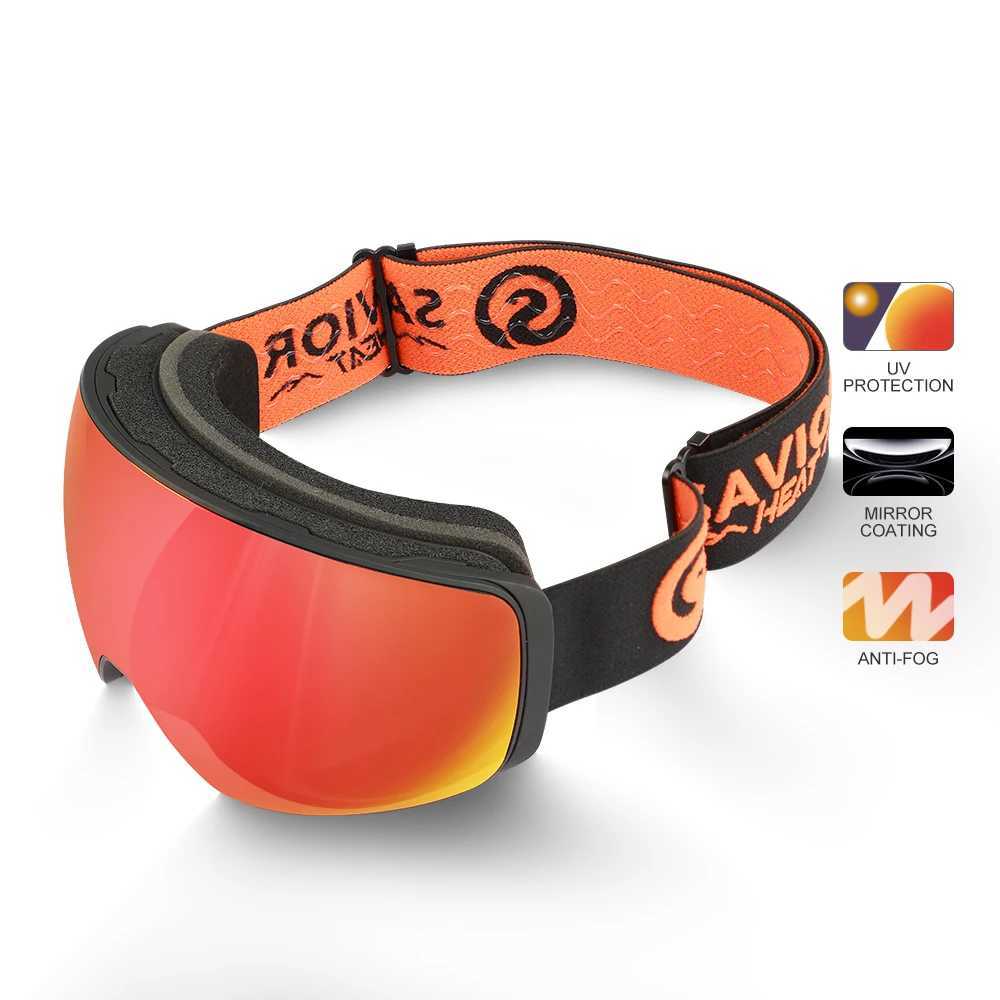 Ski goggles safety mens snow goggles womens ski goggles anti fog magnetic lens ski sports goggles orange CL241010