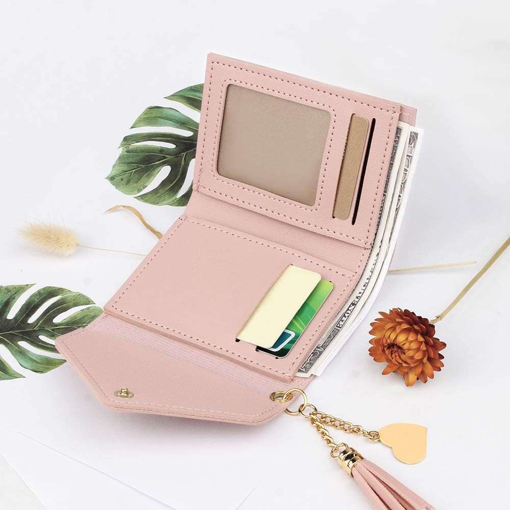 Personalized Engraved Wallets Girls Womens Custom Small Leather Wallet Trifold Purses Daughter Girlfriend Wife Gifts for Birthday, Anniversary, Gradua