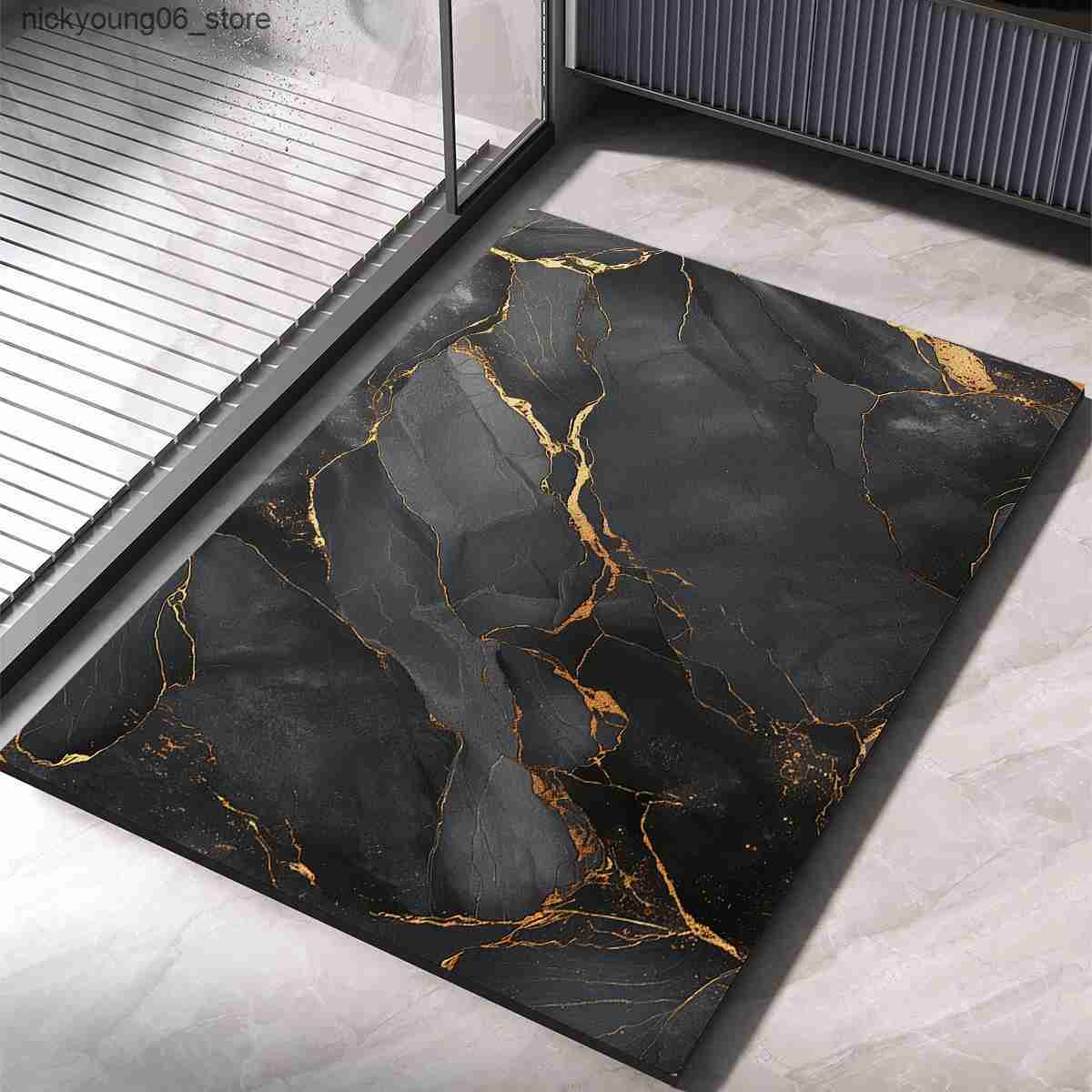 Non-Slip Bath Mats Luxury Bath Mat Bathroom Rug Super Absorbent Foot Floor Mats Quick Dry Non-Slip Shower Pad Toilet Carpet Entrance Doormat L240910