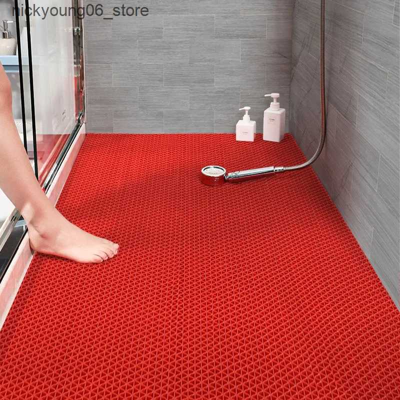Non-Slip Bath Mats NEW Bathroom Carpet Honeycomb Foot Mat Bathroom Anti-slip Mat Hotel Home Shower Room Bathtub Toilet Bathroom Accessories Set L24091
