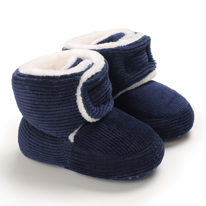 2024 Baby Autumn Winter Boots Baby Girl Boys Winter Warm Shoes cutefeet Solid Color Fashion Toddler First Walkers Kids Boots Shoes 0-18M
