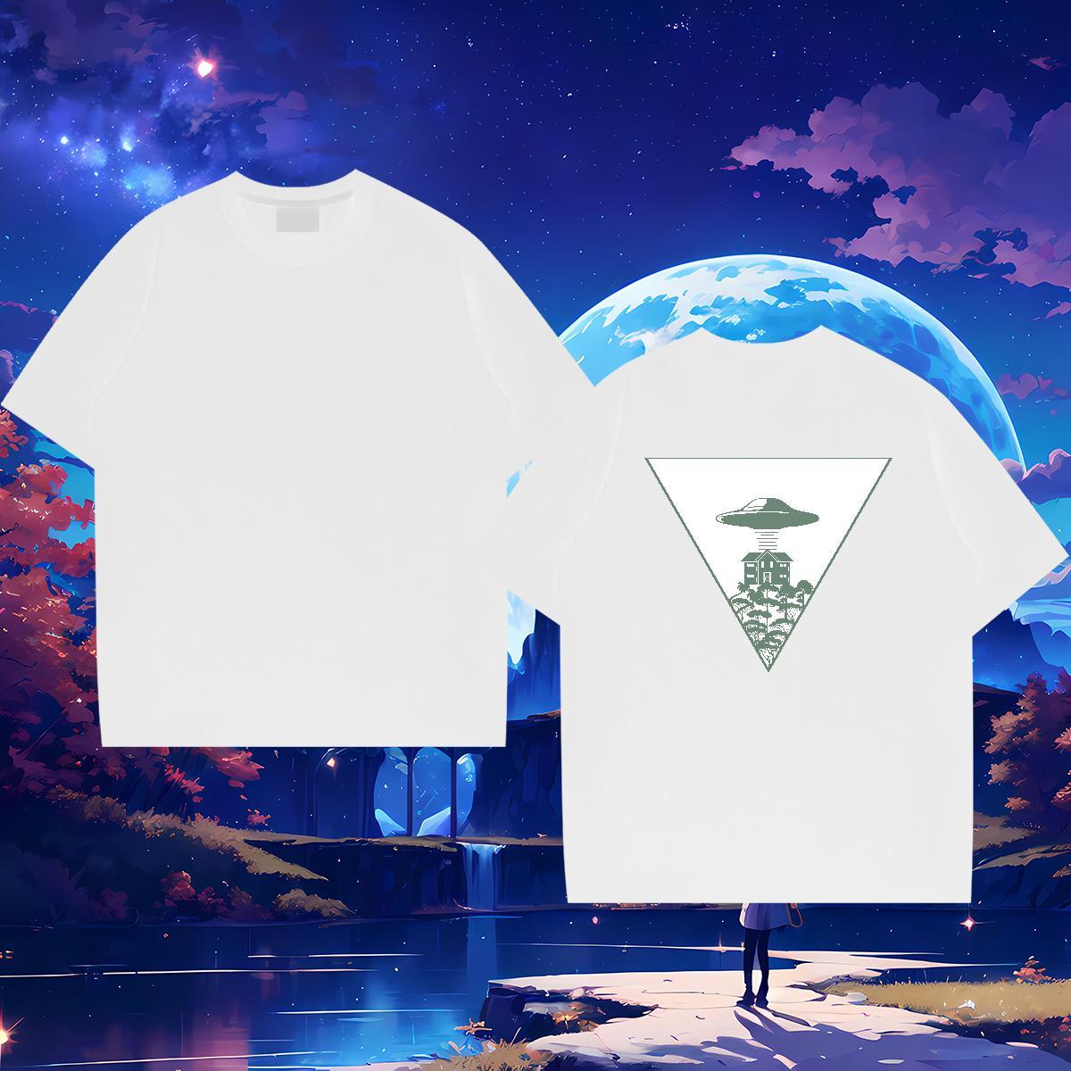 Comfortable T shirt 230g Cotton ET Daily Outfit Skull Breathable Short Sleeve Men Clothes T-Shirt Factory Direct Clothings