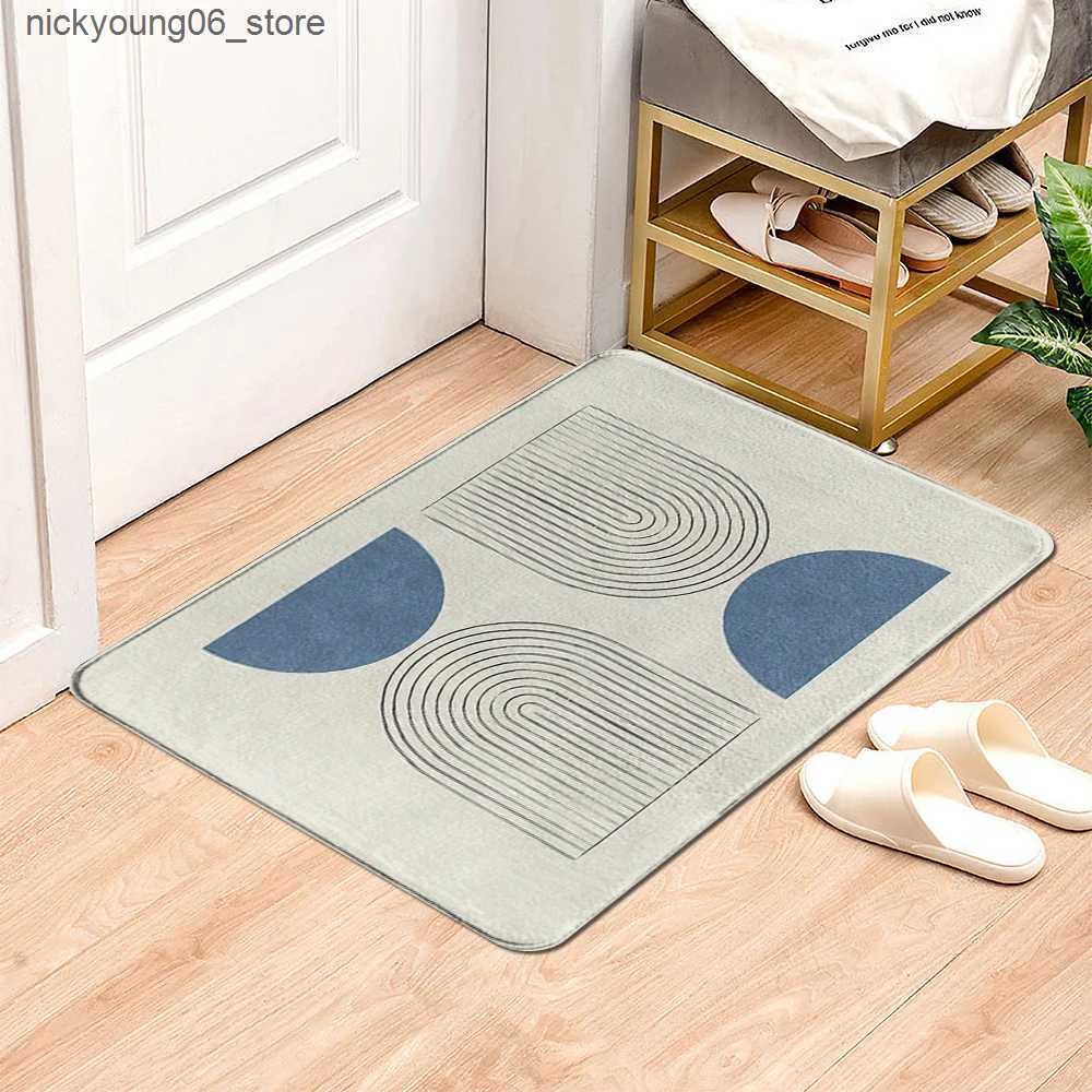 Non-Slip Bath Mats Modern Geometric patterns Entrance Door Mat Soft Carpet Bathroom Anti-slip Mat Kitchen Floor Area Rug Home Decor for Living room L2