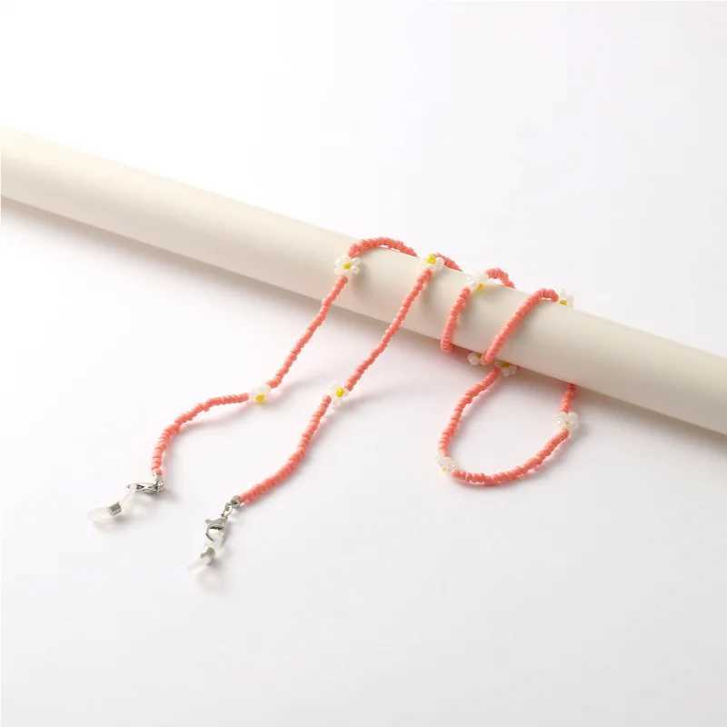 Fashion Colorful Women Face-Mask Strap Rice Beads Glasses Chains Anti Slip Eyeglass Chains For Sunglasses Chain Necklace JewelryX241010