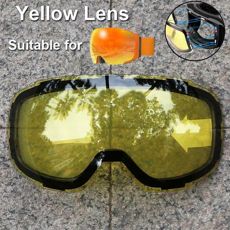 PHMAX Magnetic Ski Goggles Night Vision Yellow Lens Anti Fog UV400 Quick Change Goggles Suitable for XJ-03 CL241010