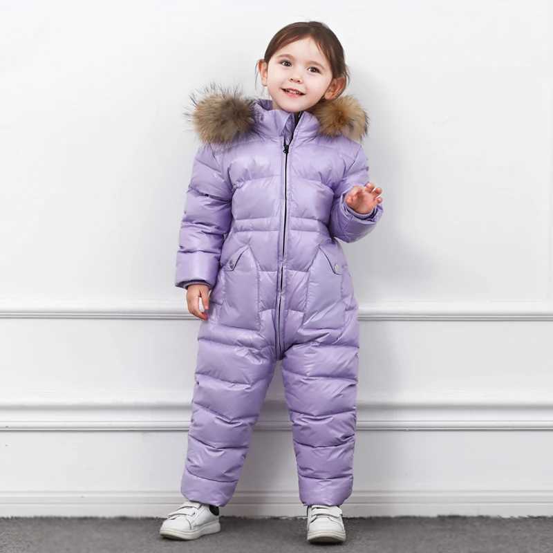 Down Coat Winter childrens one-piece down jacket boys waterproof thick down jacket girls unwashed warm jacket 2-6 years old H241010