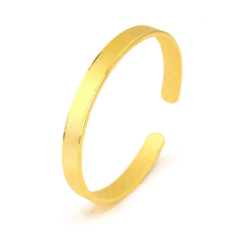9999 genuine gold 24K frosted open bracelet 240929