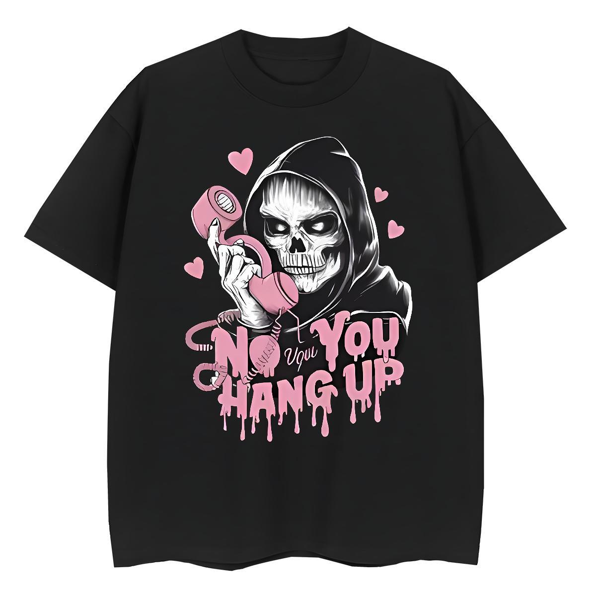 Fashion Womens T Shirts 230g 100% Cotton Breathable Soft Casual Beach skull Women Tshirts Loose DIY Printed Tees
