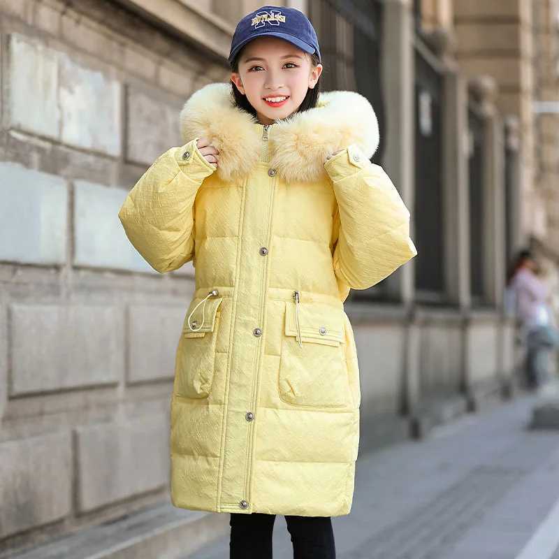 Down Coat Girls clothing warm Down jacket s toddler girl clothes 2024 Winter Thicken Parka Hooded Children Outerwear Coats snow suit H241010