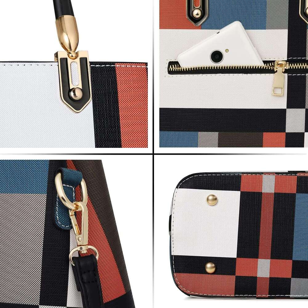 Handbags for Women Ladies Tote Shoulder Bags Top Handle Satchel Purse in Pretty Color Combination