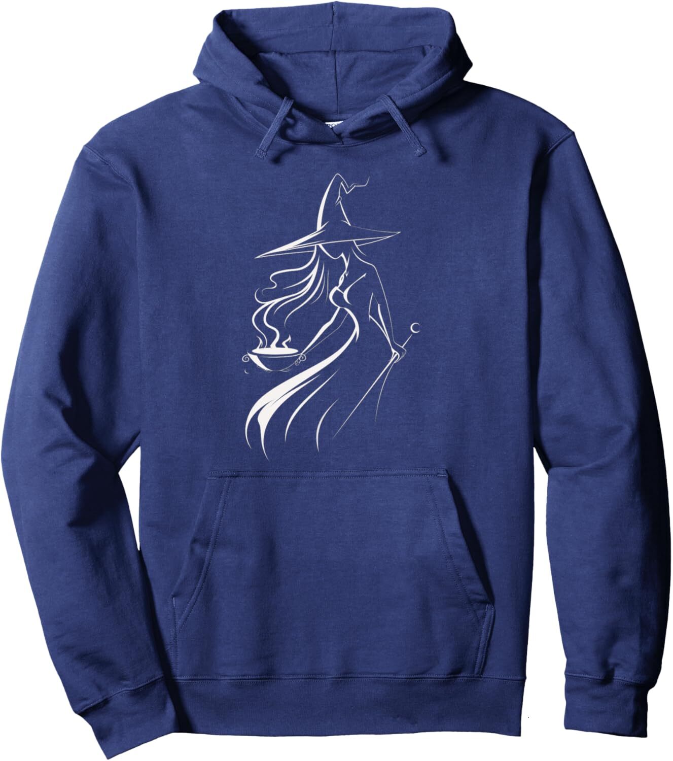 Hoodie for Mens Womens Witch Halloween Silhouette Enchanting Art Print Graphic Tees Pullover Hoodie Graphic Pullover Long Sleeve