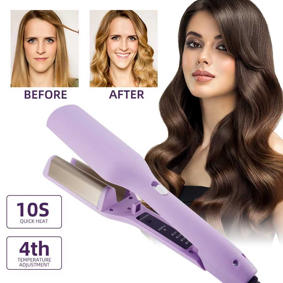 32mm Hair Wave Curling Iron Professional French Egg Roll Hair Curler Corrugated Wavy Styler Fast Heating Volumizing Styling ToolXJ241010