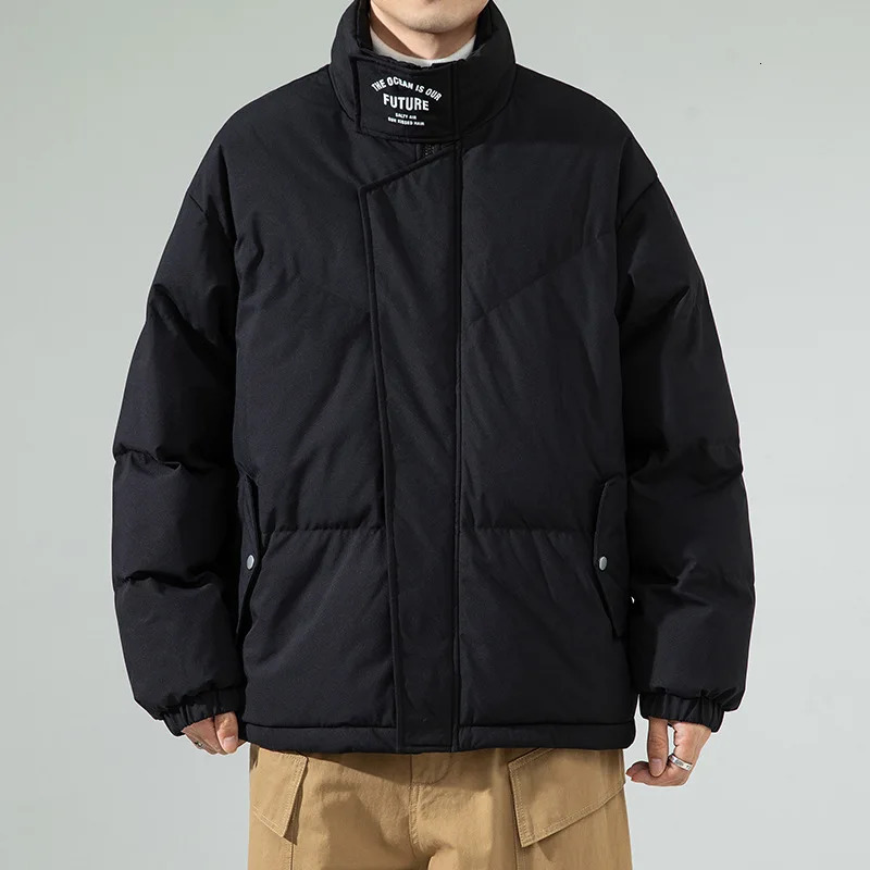 Fashionable mens winter jacket inflator Parka clothing thick lining Parka outdoor warm snow mens long padded jacket 3XL 241007