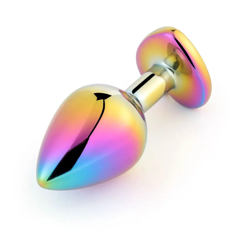 1PC Colorful Heart-shaped SM Metal Anal Plug Fetish Toys for Adult Anal Expanse Kit Stainless Steel Plug Adult Sex Toy 3 Size 241010