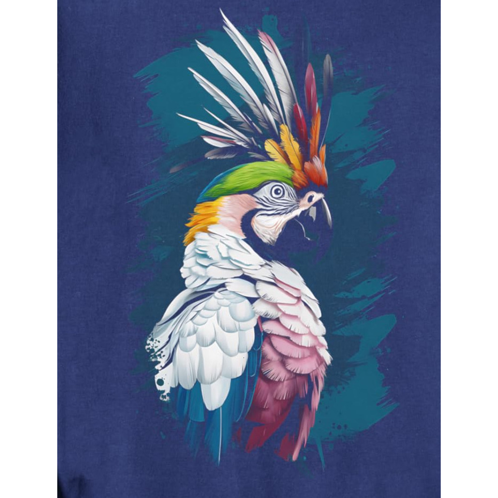 Long Sleeve Shirts for Men sweatshirt Parrot Bird Colorful Feathers Birdwatching Tropical Gift Sweatshirt Tee Streetwear Casual tops clothes