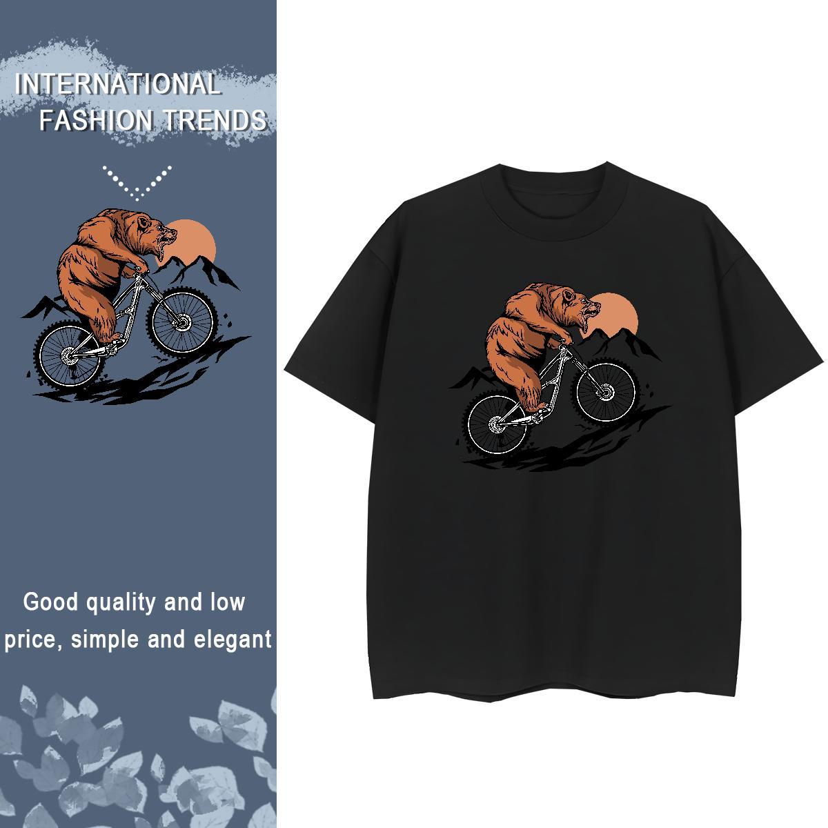 Designer Womens T Shirts 230g 100% Cotton Breathable Soft Street Wear by bike Women Tshirts Unisex DIY Anime Tee Shirt