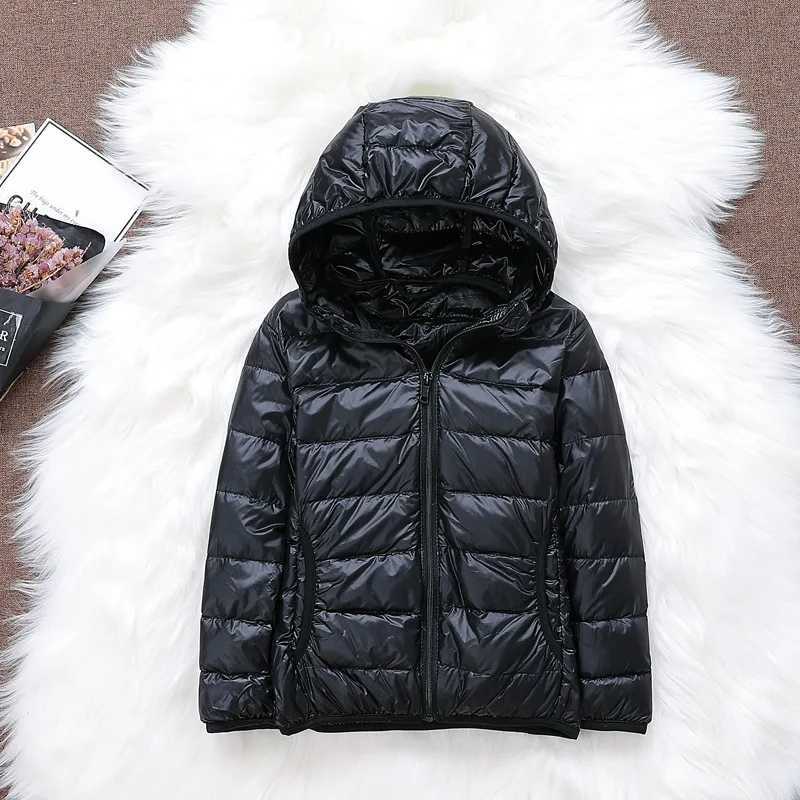 Down Coat Autumn and winter childrens feather jacket Ultralight duck down jacket suitable for boys toddlers hooded jackets and teenage girls clothing 