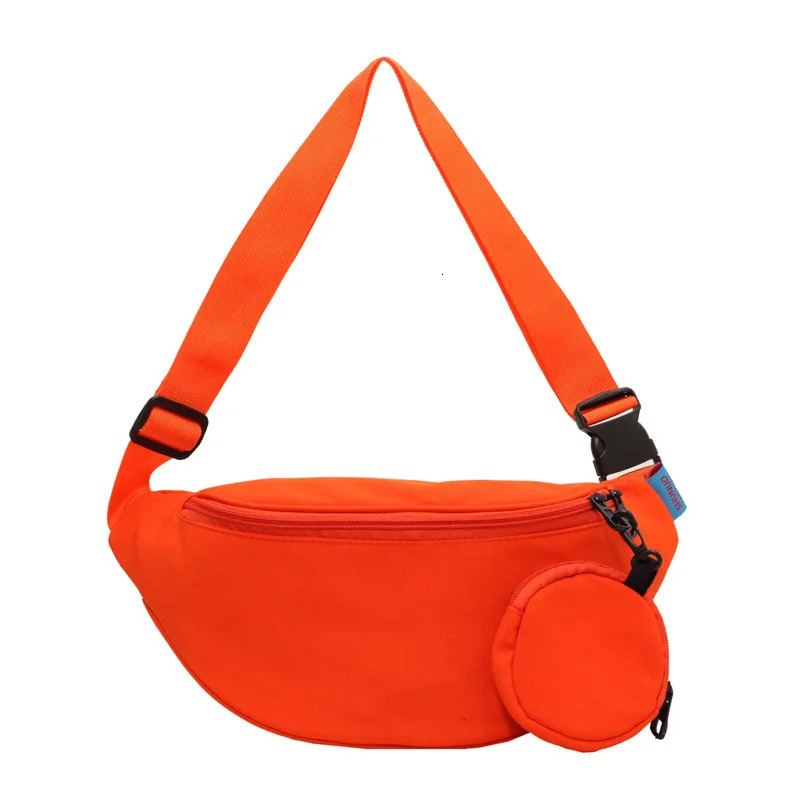 Black yellow orange punk hip-hop cross body bag mens womens street casual phone coin waist bag Techwear Fanny Pack 241008